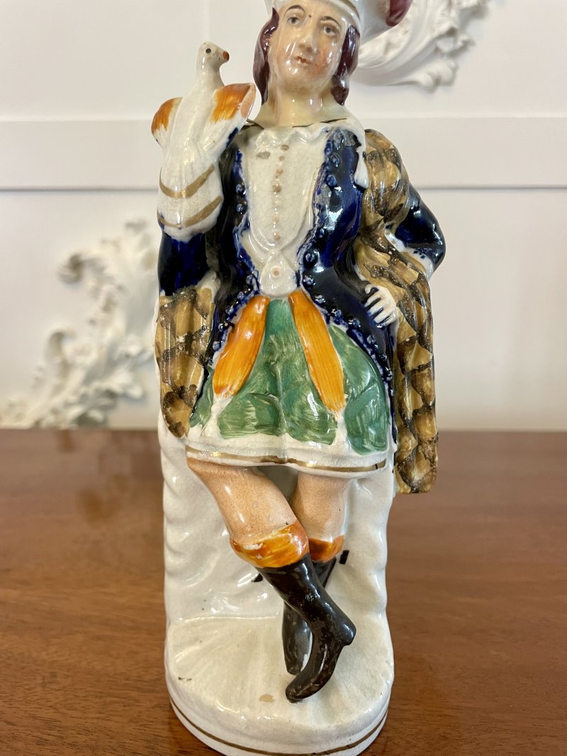 Antique Victorian Staffordshire Flatback Figure - Image 8